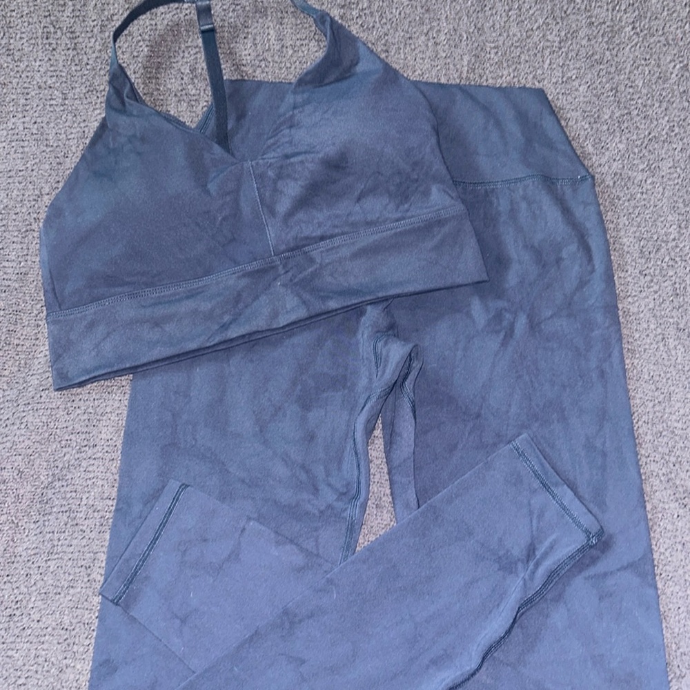 Alphalete AlphaLux set in Whale Blue size Medium